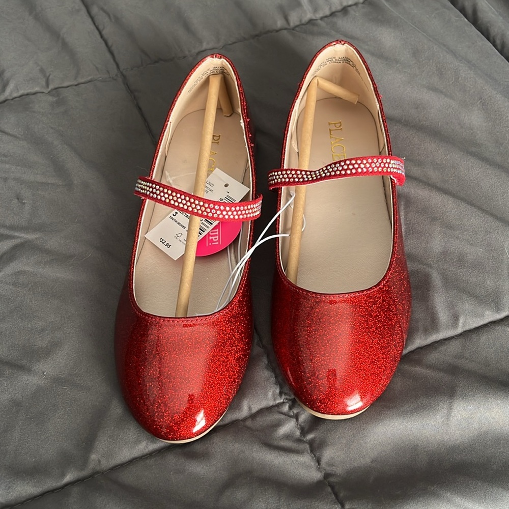 Red glitter shoes